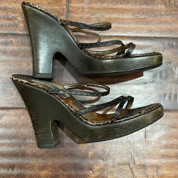 Vintage Dolce & Gabbana Strappy snake skin Shoes - Picture 3 of 6